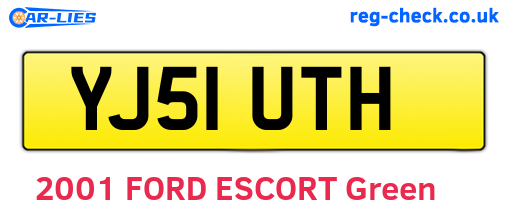 YJ51UTH are the vehicle registration plates.