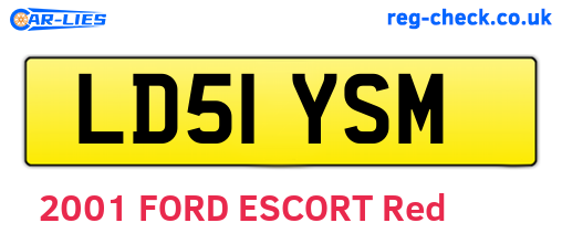 LD51YSM are the vehicle registration plates.