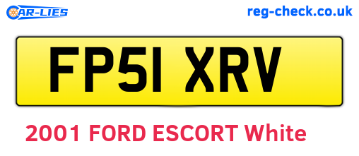 FP51XRV are the vehicle registration plates.