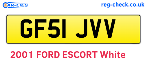 GF51JVV are the vehicle registration plates.