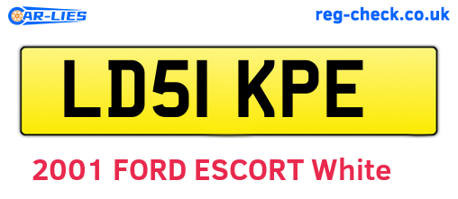 LD51KPE are the vehicle registration plates.