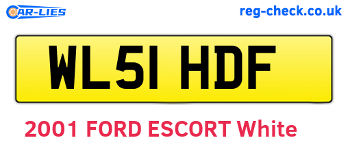 WL51HDF are the vehicle registration plates.
