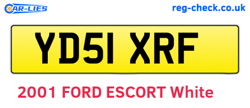 YD51XRF are the vehicle registration plates.