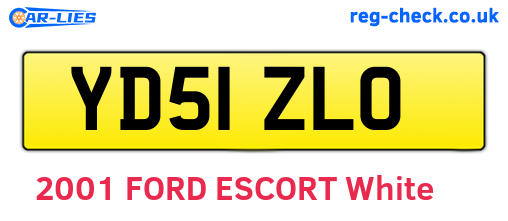 YD51ZLO are the vehicle registration plates.