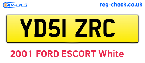 YD51ZRC are the vehicle registration plates.