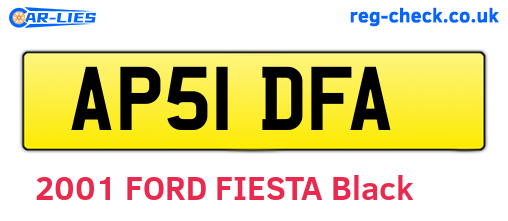 AP51DFA are the vehicle registration plates.