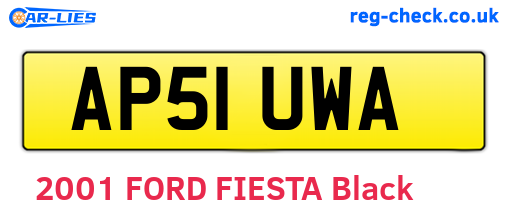 AP51UWA are the vehicle registration plates.