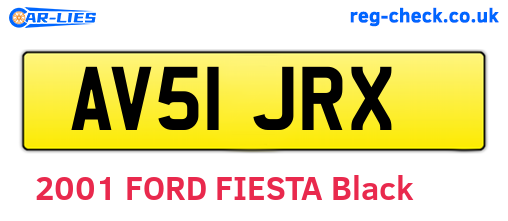AV51JRX are the vehicle registration plates.