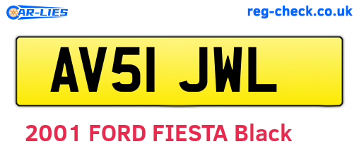 AV51JWL are the vehicle registration plates.