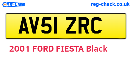 AV51ZRC are the vehicle registration plates.