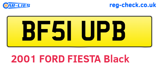 BF51UPB are the vehicle registration plates.