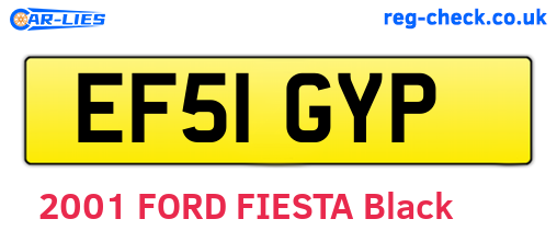 EF51GYP are the vehicle registration plates.