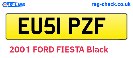 EU51PZF are the vehicle registration plates.