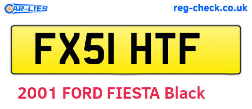 FX51HTF are the vehicle registration plates.