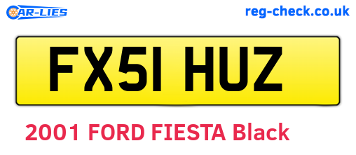 FX51HUZ are the vehicle registration plates.