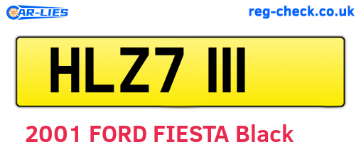 HLZ7111 are the vehicle registration plates.