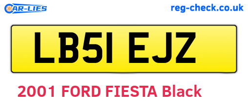 LB51EJZ are the vehicle registration plates.