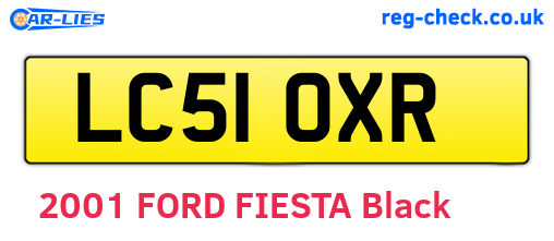 LC51OXR are the vehicle registration plates.
