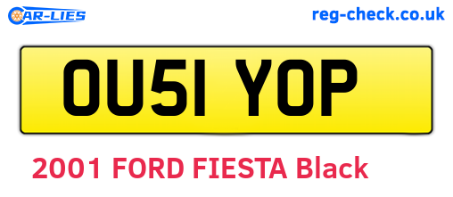 OU51YOP are the vehicle registration plates.