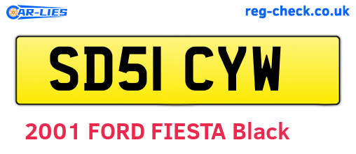 SD51CYW are the vehicle registration plates.