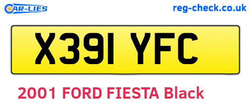 X391YFC are the vehicle registration plates.
