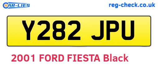 Y282JPU are the vehicle registration plates.
