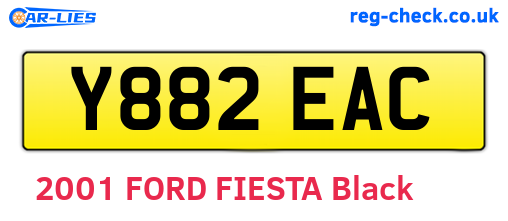 Y882EAC are the vehicle registration plates.