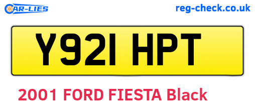 Y921HPT are the vehicle registration plates.