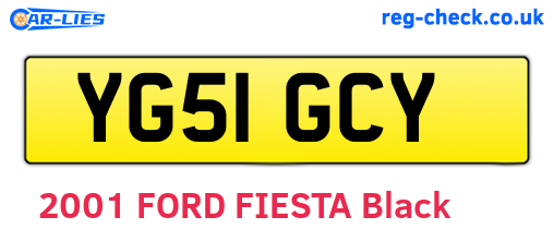 YG51GCY are the vehicle registration plates.