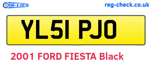 YL51PJO are the vehicle registration plates.