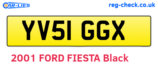 YV51GGX are the vehicle registration plates.