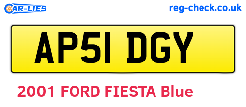 AP51DGY are the vehicle registration plates.