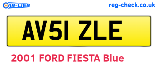 AV51ZLE are the vehicle registration plates.