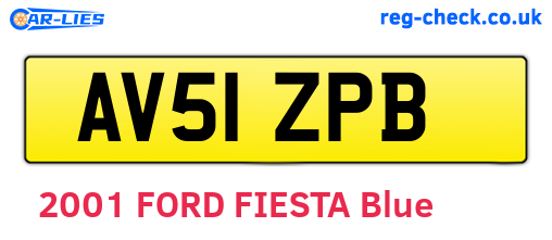 AV51ZPB are the vehicle registration plates.