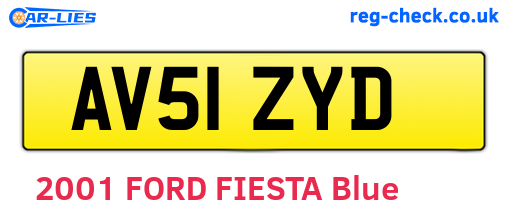 AV51ZYD are the vehicle registration plates.