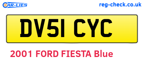 DV51CYC are the vehicle registration plates.