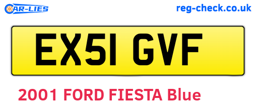 EX51GVF are the vehicle registration plates.
