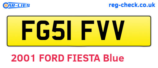 FG51FVV are the vehicle registration plates.