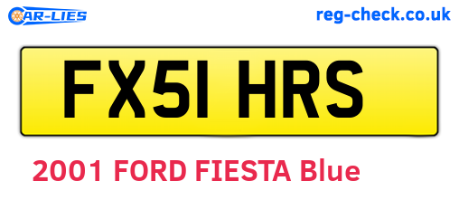 FX51HRS are the vehicle registration plates.