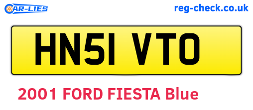 HN51VTO are the vehicle registration plates.