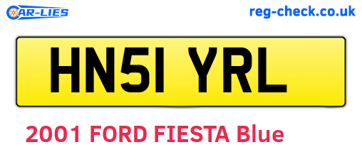 HN51YRL are the vehicle registration plates.