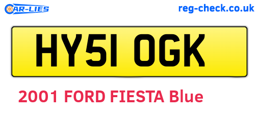 HY51OGK are the vehicle registration plates.
