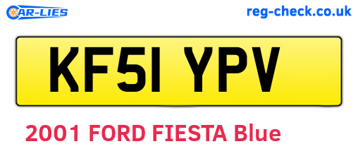 KF51YPV are the vehicle registration plates.