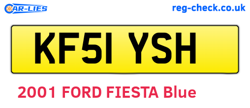 KF51YSH are the vehicle registration plates.