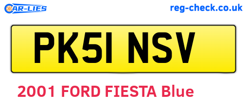 PK51NSV are the vehicle registration plates.