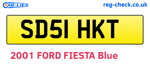 SD51HKT are the vehicle registration plates.