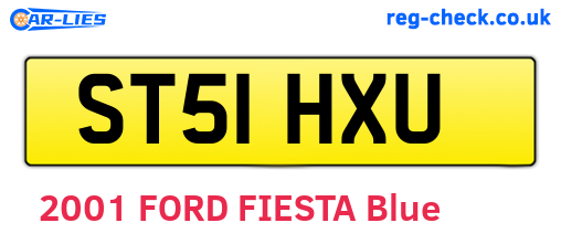 ST51HXU are the vehicle registration plates.