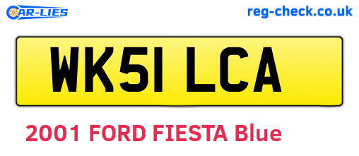 WK51LCA are the vehicle registration plates.