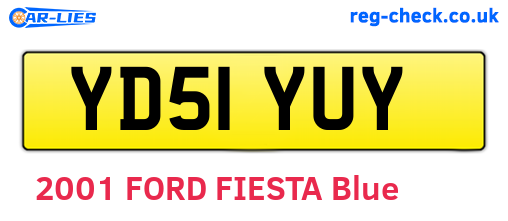 YD51YUY are the vehicle registration plates.