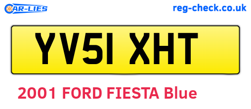 YV51XHT are the vehicle registration plates.